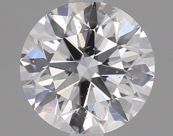 0.52 Carat, Natural White, Round Diamond ~ F Colour, SI1 Clarity