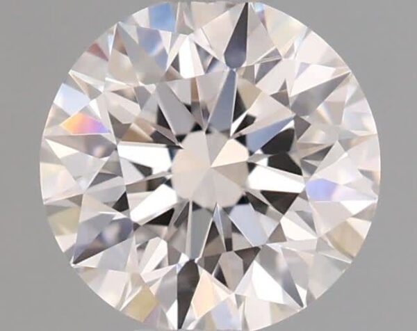 0.6 Carat, Natural White, Round Diamond ~ D Colour, VVS2 Clarity