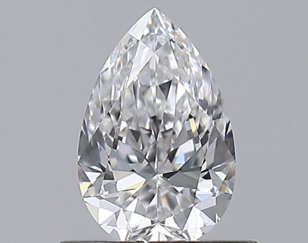 0.5 Carat, Natural White, Pear Diamond ~ D Colour, VS1 Clarity