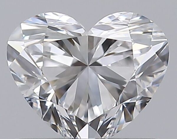 0.63 Carat, Natural White, Heart Diamond ~ D Colour, VVS2 Clarity