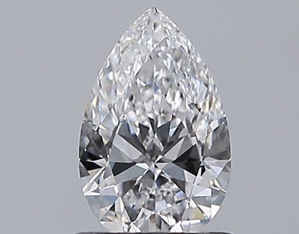 0.73 Carat, Natural White, Pear Diamond ~ D Colour, VVS2 Clarity