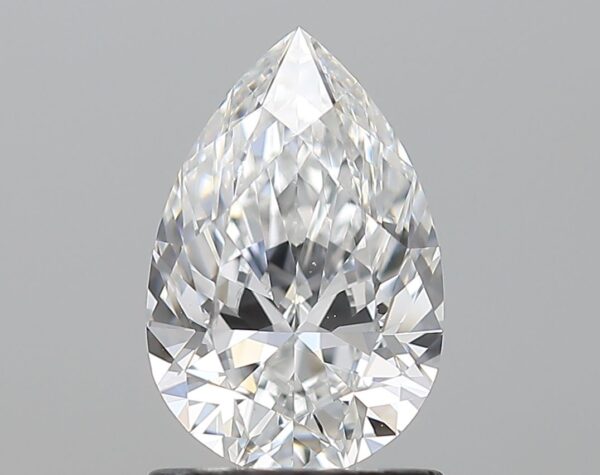 1.2 Carat, Natural White, Pear Diamond ~ E Colour, VS1 Clarity