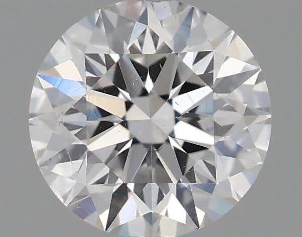 0.52 Carat, Natural White, Round Diamond ~ F Colour, SI1 Clarity