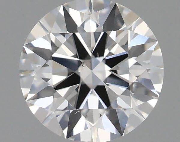 0.52 Carat, Natural White, Round Diamond ~ F Colour, SI1 Clarity