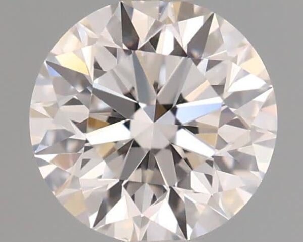 0.59 Carat, Natural White, Round Diamond ~ E Colour, VS2 Clarity