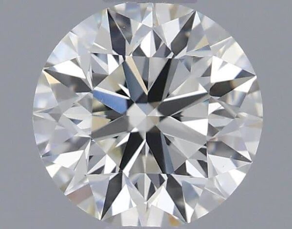 0.5 Carat, Natural White, Round Diamond ~ J Colour, VVS2 Clarity