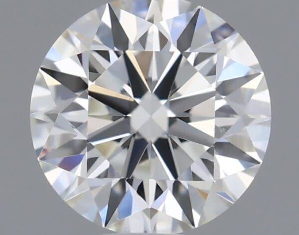 0.63 Carat, Natural White, Round Diamond ~ J Colour, VS2 Clarity