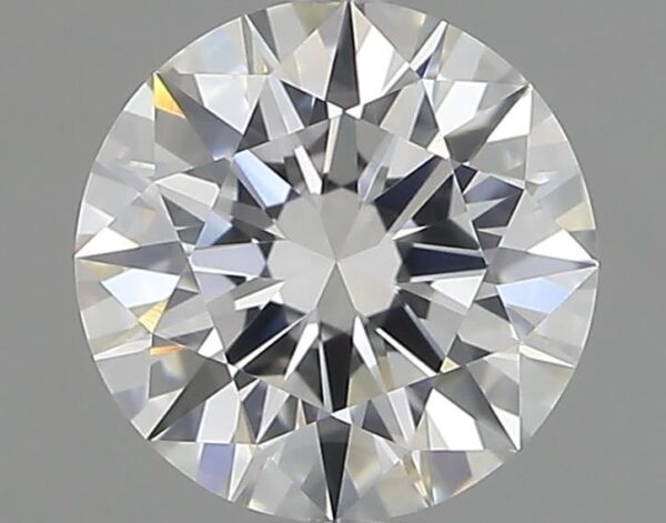 0.9 Carat, Natural White, Round Diamond ~ F Colour, VVS2 Clarity