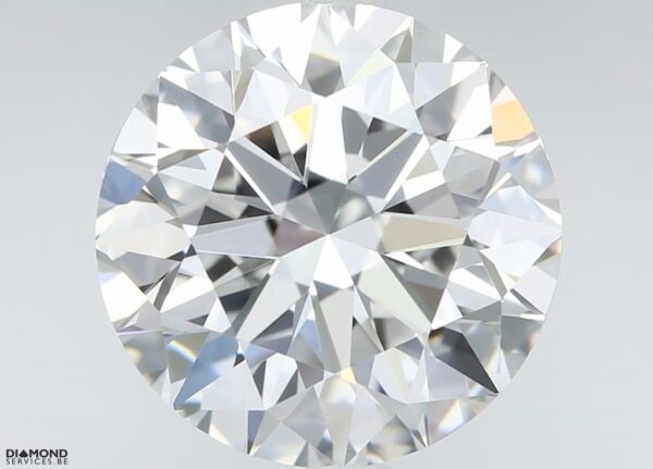 2.7 Carat, Natural White, Round Diamond ~ E Colour, VVS1 Clarity