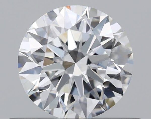 0.51 Carat, Natural White, Round Diamond ~ E Colour, VVS1 Clarity