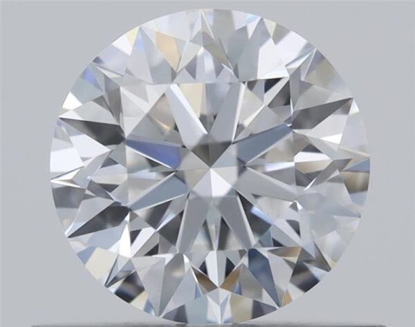 0.56 Carat, Natural White, Round Diamond ~ D Colour, VVS2 Clarity