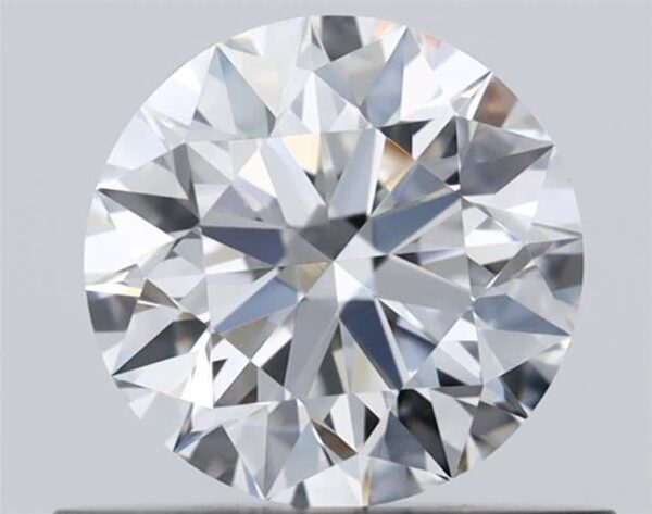 0.54 Carat, Natural White, Round Diamond ~ E Colour, VVS1 Clarity