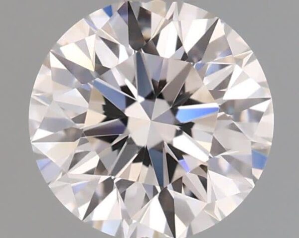 0.61 Carat, Natural White, Round Diamond ~ D Colour, VVS2 Clarity