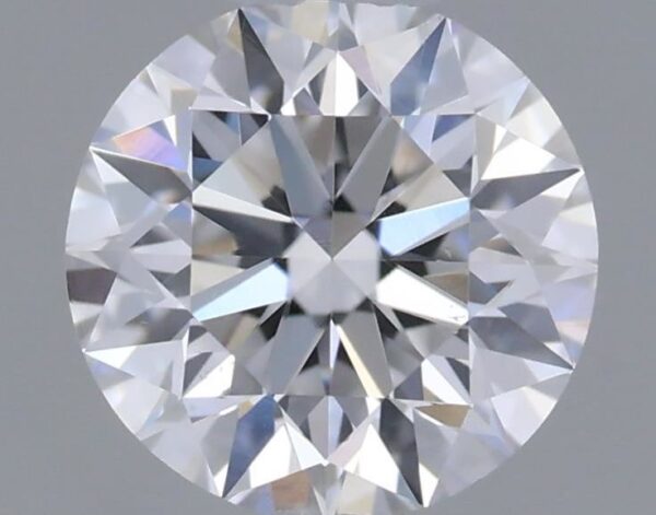 0.54 Carat, Natural White, Round Diamond ~ D Colour, SI1 Clarity