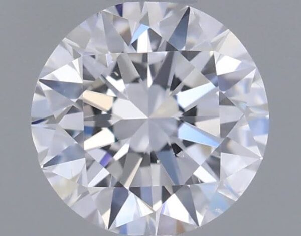 0.6 Carat, Natural White, Round Diamond ~ D Colour, SI1 Clarity