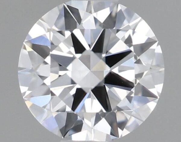 0.52 Carat, Natural White, Round Diamond ~ D Colour, VS2 Clarity