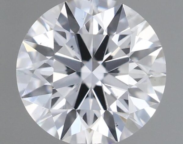 0.57 Carat, Natural White, Round Diamond ~ E Colour, VS2 Clarity