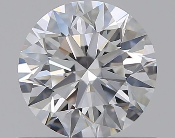 0.58 Carat, Natural White, Round Diamond ~ E Colour, VVS2 Clarity