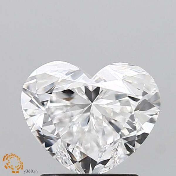 1.51 Carat, Natural White, Heart Diamond ~ E Colour, SI1 Clarity