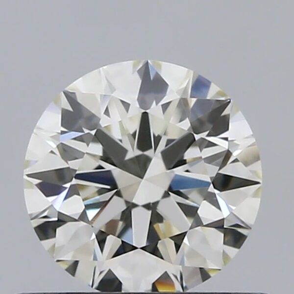 0.53 Carat, Natural White, Round Diamond ~ J Colour, VVS1 Clarity