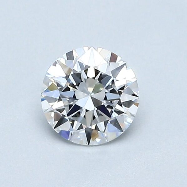 0.5 Carat, Natural White, Round Diamond ~ E Colour, VVS2 Clarity