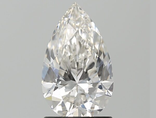 1.51 Carat, Natural White, Pear Diamond ~ H Colour, VVS2 Clarity