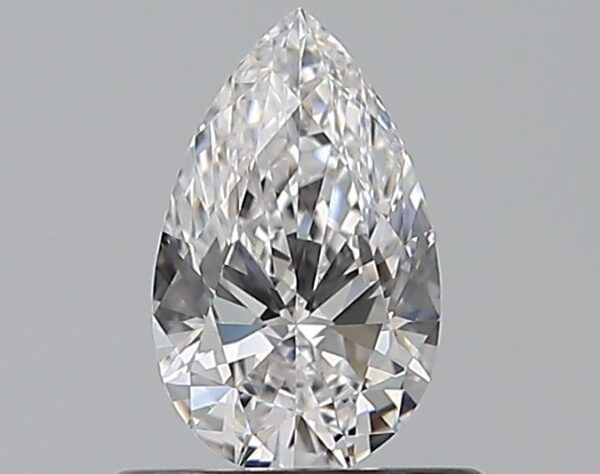 0.5 Carat, Natural White, Pear Diamond ~ D Colour, VVS2 Clarity