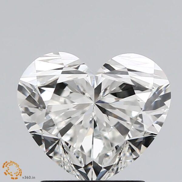 2.01 Carat, Natural White, Heart Diamond ~ H Colour, VS2 Clarity