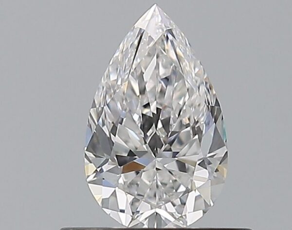 0.51 Carat, Natural White, Pear Diamond ~ D Colour, VVS2 Clarity