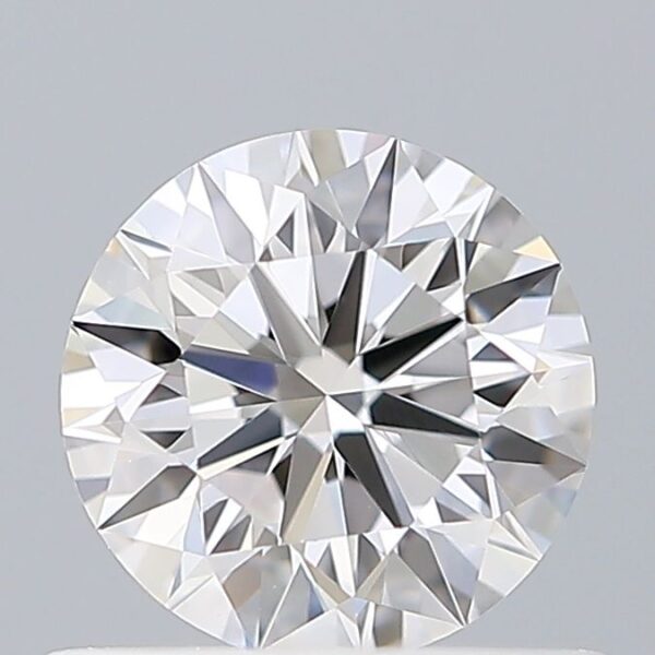 0.54 Carat, Natural White, Round Diamond ~ D Colour, VVS2 Clarity