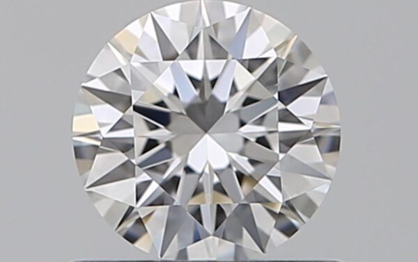 0.57 Carat, Natural White, Round Diamond ~ D Colour, VVS2 Clarity