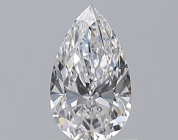 0.81 Carat, Natural White, Pear Diamond ~ D Colour, VS1 Clarity