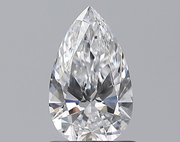 0.75 Carat, Natural White, Pear Diamond ~ D Colour, VS1 Clarity