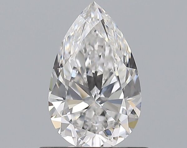 0.72 Carat, Natural White, Pear Diamond ~ E Colour, IF Clarity