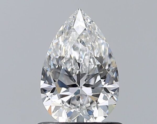 0.71 Carat, Natural White, Pear Diamond ~ E Colour, VS1 Clarity