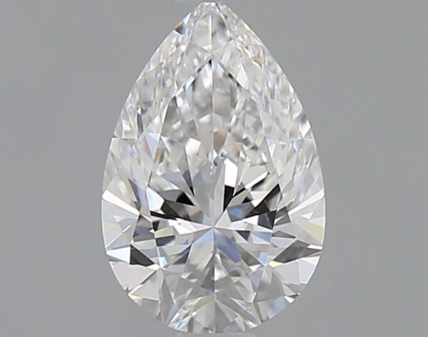 0.71 Carat, Natural White, Pear Diamond ~ E Colour, VVS2 Clarity