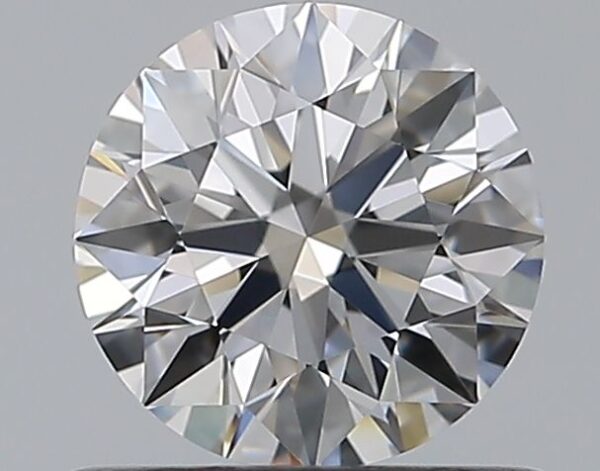 0.58 Carat, Natural White, Round Diamond ~ D Colour, VVS1 Clarity