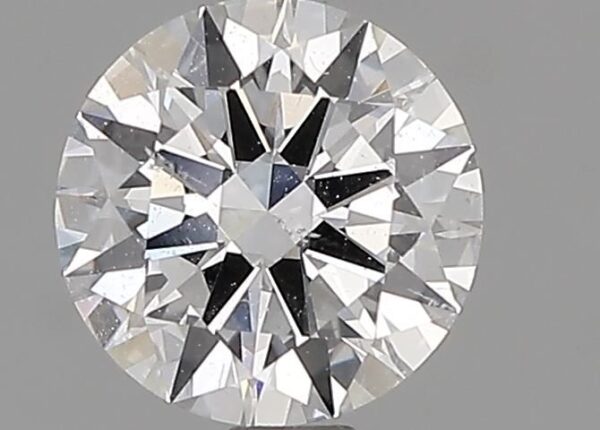 0.71 Carat, Natural White, Round Diamond ~ D Colour, SI1 Clarity