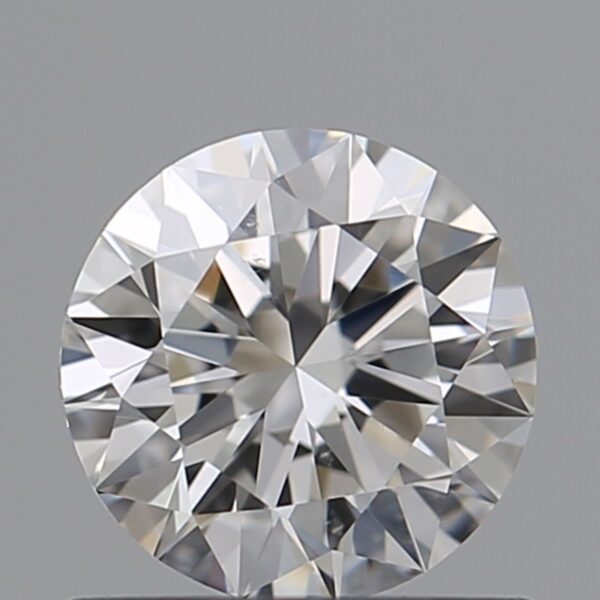 0.64 Carat, Natural White, Round Diamond ~ E Colour, VS2 Clarity