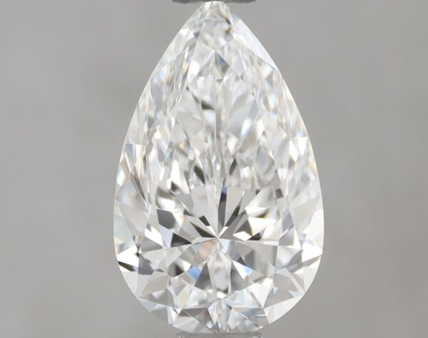 1.07 Carat, Natural White, Pear Diamond ~ D Colour, VVS2 Clarity