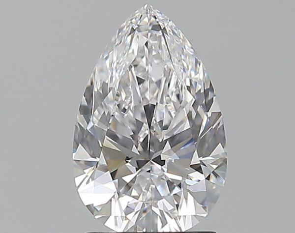 1.51 Carat, Natural White, Pear Diamond ~ D Colour, VVS1 Clarity