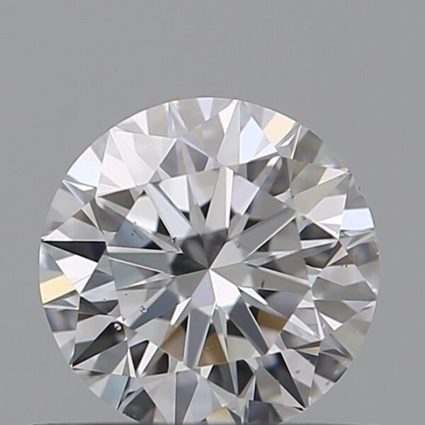 0.51 Carat, Natural White, Round Diamond ~ D Colour, SI1 Clarity