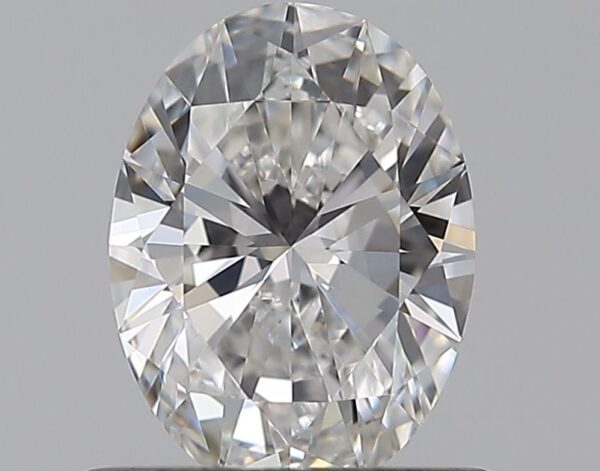 0.59 Carat, Natural White, Oval Diamond ~ E Colour, VS1 Clarity