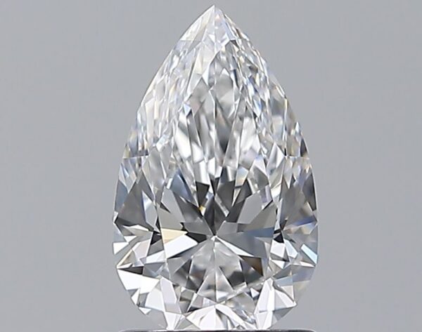 1.03 Carat, Natural White, Pear Diamond ~ D Colour, VVS1 Clarity