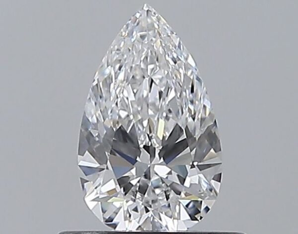 0.52 Carat, Natural White, Pear Diamond ~ D Colour, VS1 Clarity