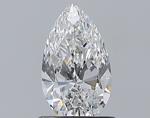 0.76 Carat, Natural White, Pear Diamond ~ E Colour, VS1 Clarity