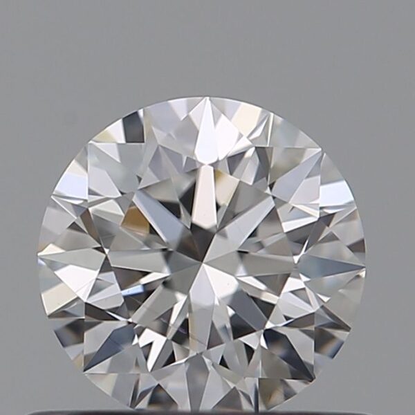 0.54 Carat, Natural White, Round Diamond ~ D Colour, VVS2 Clarity