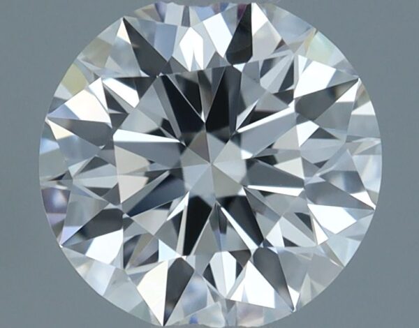 0.6 Carat, Natural White, Round Diamond ~ F Colour, VVS2 Clarity