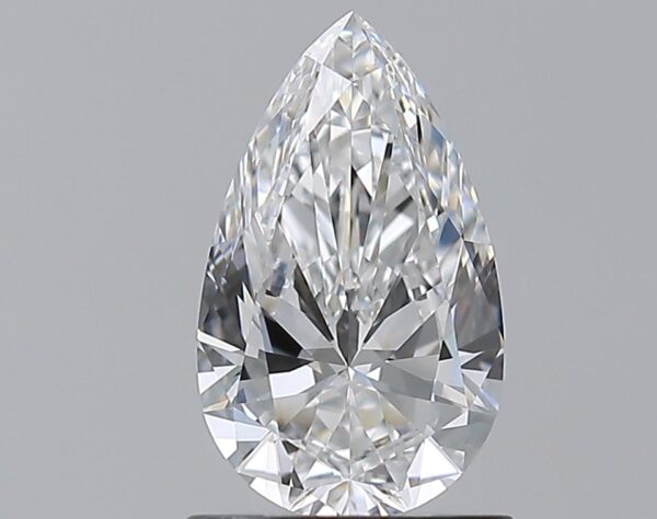 1.01 Carat, Natural White, Pear Diamond ~ D Colour, VVS2 Clarity