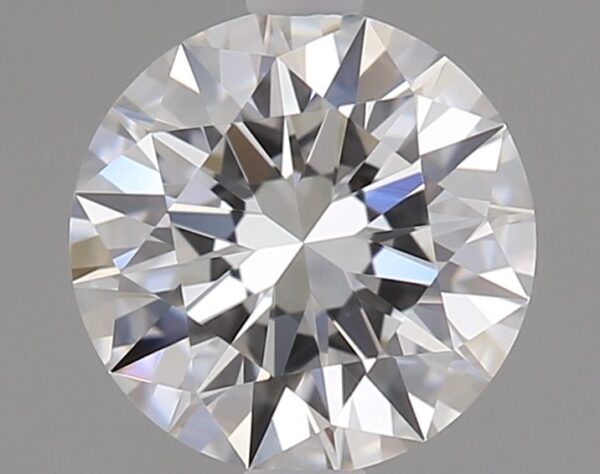 0.58 Carat, Natural White, Round Diamond ~ D Colour, VVS2 Clarity